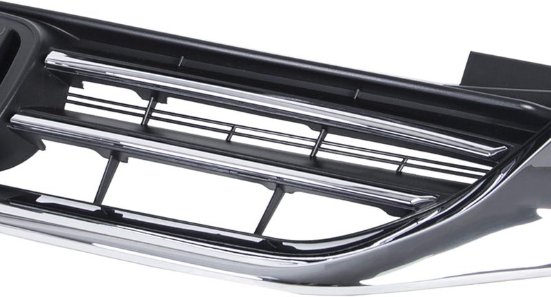 ALMULOO Front Bumper Grill Compatible with 2013-2015 Honda Accord 4Door Sedans Only Upper Black Chrome Grille ABS Plastic Replacement for 71121T2FA01 HO1200214 - Image 4